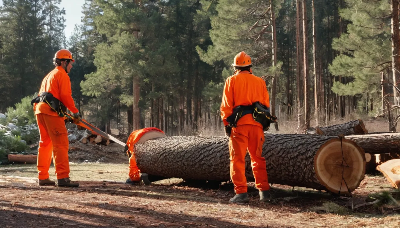 A local provider cutting a fallen tree off a fenced yard in West Valley City after a storm